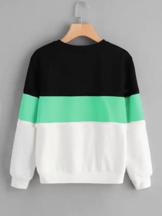 [Multicolor Hoddie-Pitchblackwhite-S] Multicolor Hoddie-Pitchblackwhite-S