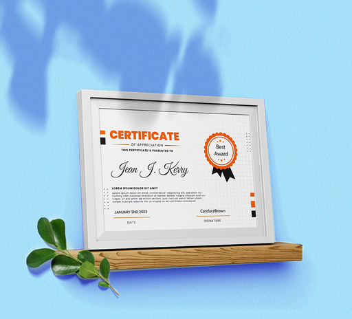 [Appreciation Certificate] Appreciation Certificate